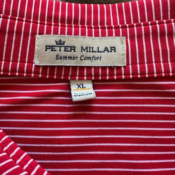 Peter Millar Red Polo Shirt Classic - Picture 2 of 4